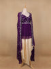Purple Mirror Worked Georgette Salwar Suit - Diadem