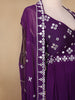 Purple Mirror Worked Georgette Salwar Suit - Diadem
