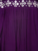 Purple Mirror Worked Georgette Salwar Suit - Diadem