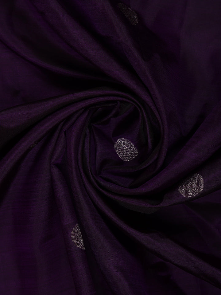 Purple Peacock Woven Silk saree - Diadem