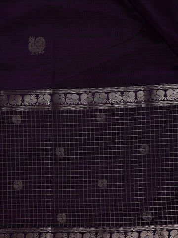 Purple Peacock Woven Silk saree - Diadem