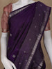 Purple Peacock Woven Silk saree - Diadem
