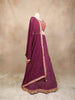 Purple Silk Bridal Lehenga with Floral Threadwork Beads