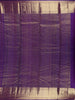 Purple Stripes Woven Pure Kanchipuram Silk Saree - Diadem