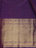 Purple Stripes Woven Pure Kanchipuram Silk Saree - Diadem
