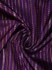 Purple Stripes and Floral Woven Pure Kanchipuram Silk Saree - Diadem