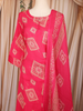 Queen Pink Block Printed Cotton Salwar Suit
