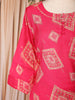 Queen Pink Block Printed Cotton Salwar Suit