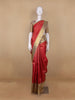 Queen Pink Butta Woven Pure Kanchipuram Silk Saree With Contrast Blouse