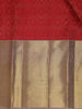 Queen Pink Butta Woven Pure Kanchipuram Silk Saree With Contrast Blouse