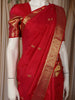 Queen Pink Butta Zari Woven Design Pure Kanchipuram Silk Saree with Zari Border