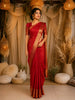Queen Pink Butta Zari Woven Design Pure Kanchipuram Silk Saree with Zari Border