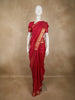 Queen Pink Checked Zari Woven Design Pure Kanchipuram Silk Saree with Zari Border