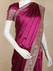 Queen Pink Designed Border Satin Saree