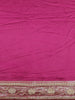 Queen Pink Designed Border Satin Saree
