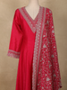 Queen Pink Dotted Design Georgette Anarkali Salwar Suit with Dupatta
