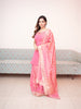 Queen Pink Dotted Design Silk Palazzo Suit