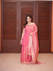 Queen Pink Dotted Design Silk Palazzo Suit
