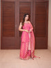 Queen Pink Dotted Design Silk Palazzo Suit