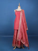 Queen Pink Dotted Design Silk Palazzo Suit - Diadem