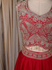 Queen Pink Floral Beads and Zari Embroidered Design Georgette Lehenga with Dupatta