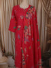 Queen Pink Floral Butta Printed Design Cotton Salwar Suit with Dupatta