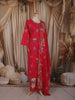 Queen Pink Floral Butta Printed Design Cotton Salwar Suit with Dupatta