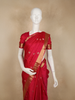 Queen Pink Floral Butta Woven Design Pure Kanchipuram Silk Saree with Zari Border