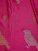 Queen Pink Floral Design Semi Banarasi Saree