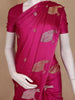 Queen Pink Floral Design Semi Banarasi Saree