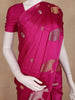 Queen Pink Floral Design Semi Banarasi Saree