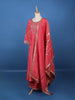 Queen Pink Floral Design Silk Palazzo Suit - Diadem