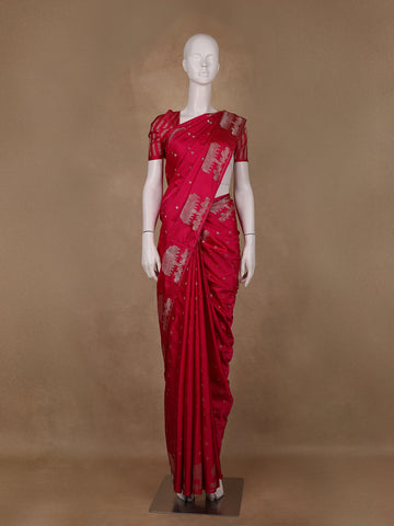 Queen Pink Butta Design Tussar Silk Saree - Diadem