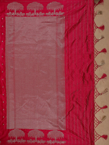 Queen Pink Butta Design Tussar Silk Saree - Diadem