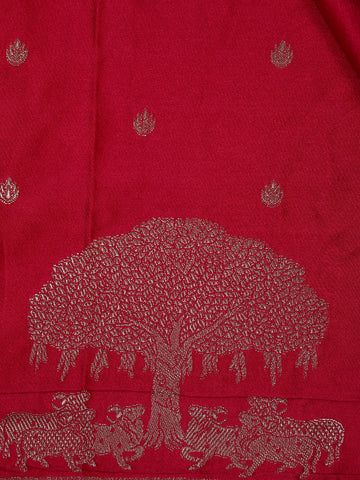 Queen Pink Butta Design Tussar Silk Saree - Diadem