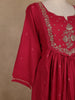 Queen Pink Floral Embroidered Cotton Salwar Suit With Dupatta
