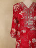 Queen Pink Floral Embroidered Design Cotton Straight Cut Salwar Suit with Dupatta