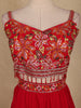 Queen Pink Floral Embroidered Design Georgette Palazzo Suit with Dupatta