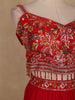 Queen Pink Floral Embroidered Design Georgette Palazzo Suit with Dupatta