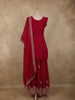 Queen Pink Floral Embroidered Design Organza Palazzo Suit with Dupatta