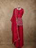 Queen Pink Floral Embroidered Design Silk Palazzo Suit with Dupatta
