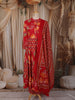 Queen Pink Floral Printed Design Cotton Anarkali Salwar Suit with Dupatta