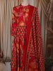 Queen Pink Floral Printed Design Cotton Anarkali Salwar Suit with Dupatta