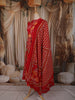 Queen Pink Floral Printed Design Cotton Anarkali Salwar Suit with Dupatta