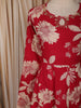 Queen Pink Floral Printed Design Cotton Anarkali Salwar Suit with Dupatta