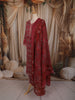 Queen Pink Floral Printed Design Cotton Straight Cut Salwar Suit with Dupatta