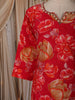 Queen Pink Floral Printed Design Cotton Straight Cut Salwar Suit with Dupatta