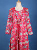 Queen Pink Floral Printed Synthetic Palazzo Salwar Suit and Jacket - Diadem