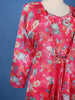 Queen Pink Floral Printed Synthetic Palazzo Salwar Suit and Jacket - Diadem