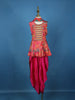 Queen Pink Floral Printed Satin Kids Patiala Salwar Suit With Dupatta